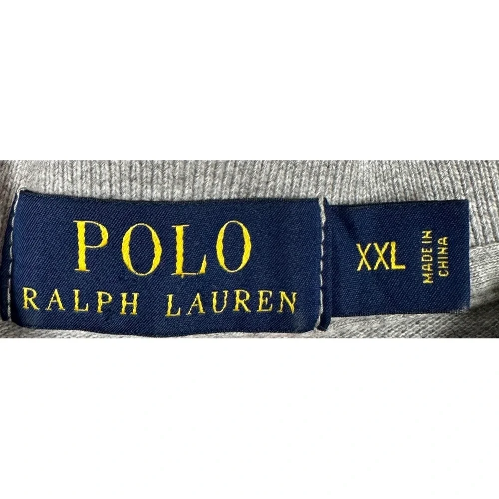 Polo Ralph Lauren Polo Shirt Mens 2XL Grey Heather Casual Rugby Short Sleeve